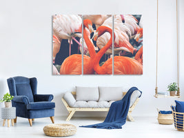 3-piece-canvas-print-colorful-flamingos