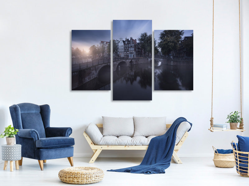 modern-3-piece-canvas-print-amsterdam-morning-ii