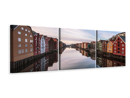 panoramic-3-piece-canvas-print-trondheim-norway