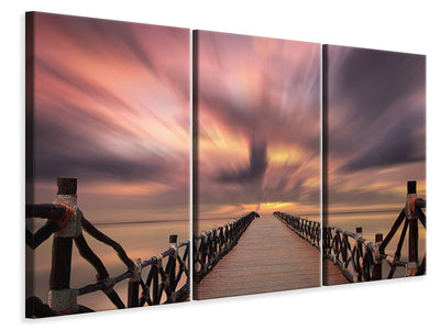 3-piece-canvas-print-spectacular-sunset-on-the-bridge