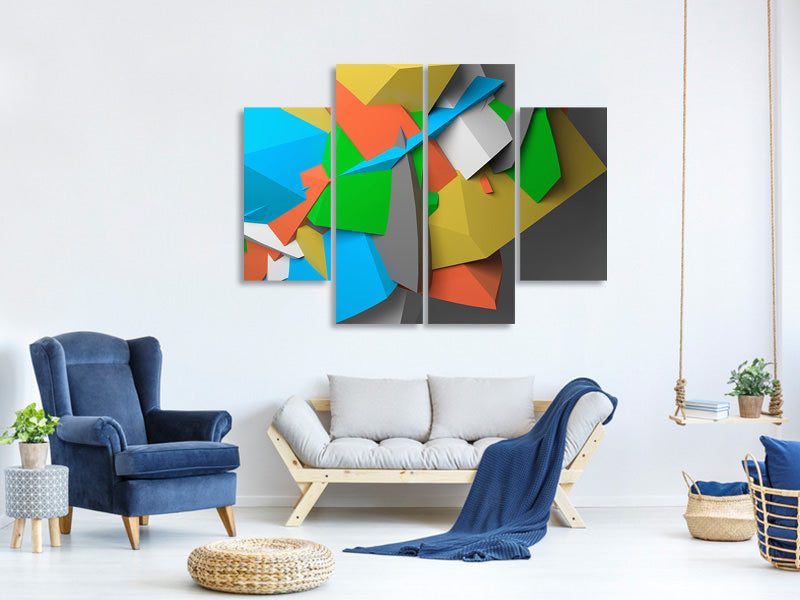 4-piece-canvas-print-3d-geometric-figures