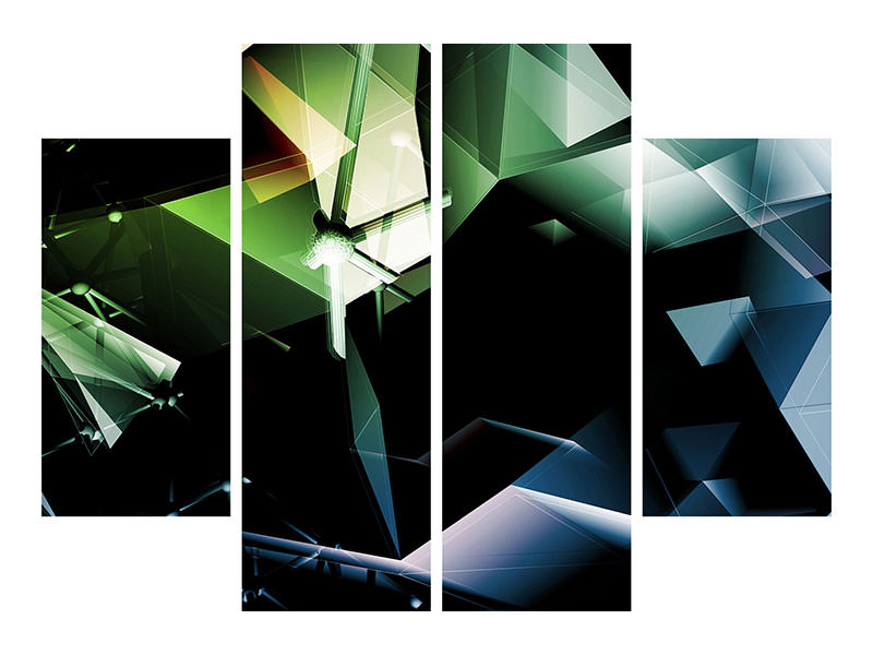 4-piece-canvas-print-3d-polygon