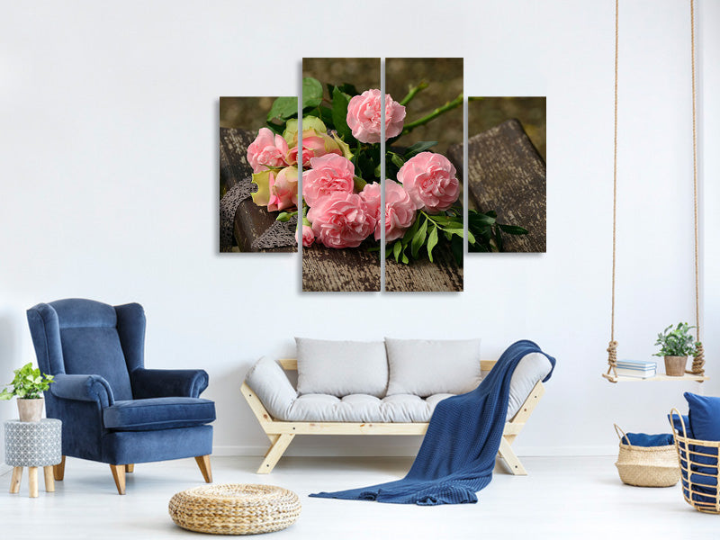 4-piece-canvas-print-a-bouquet-of-roses