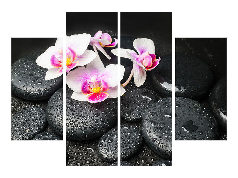 4-piece-canvas-print-feng-shui-orchid-zen