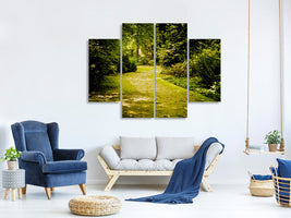 4-piece-canvas-print-moss-covered-path