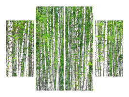 4-piece-canvas-print-the-birch-forest