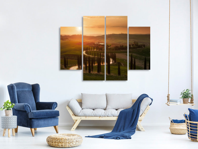 4-piece-canvas-print-tuscany-evening