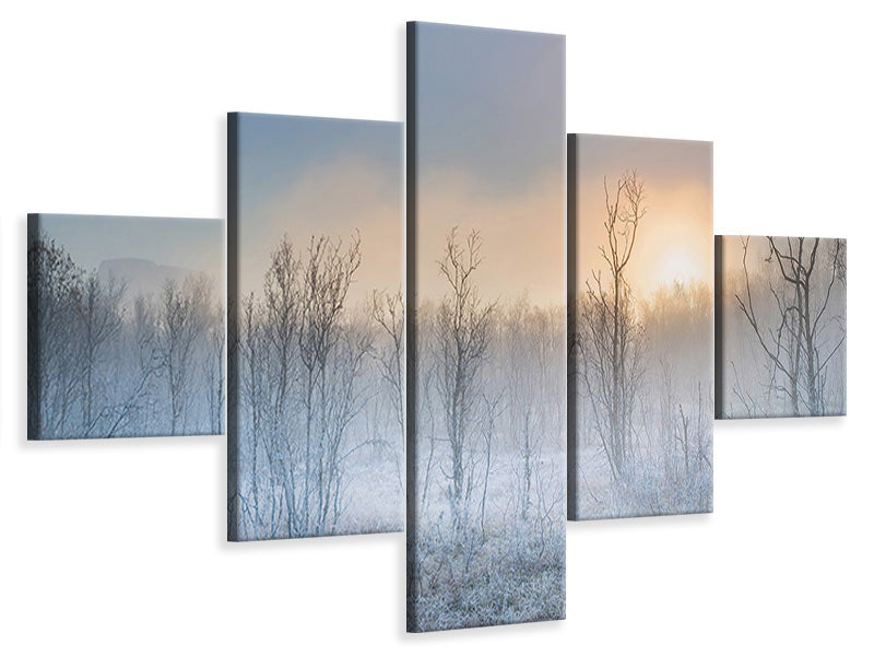 5-piece-canvas-print-a-touch-of-winter