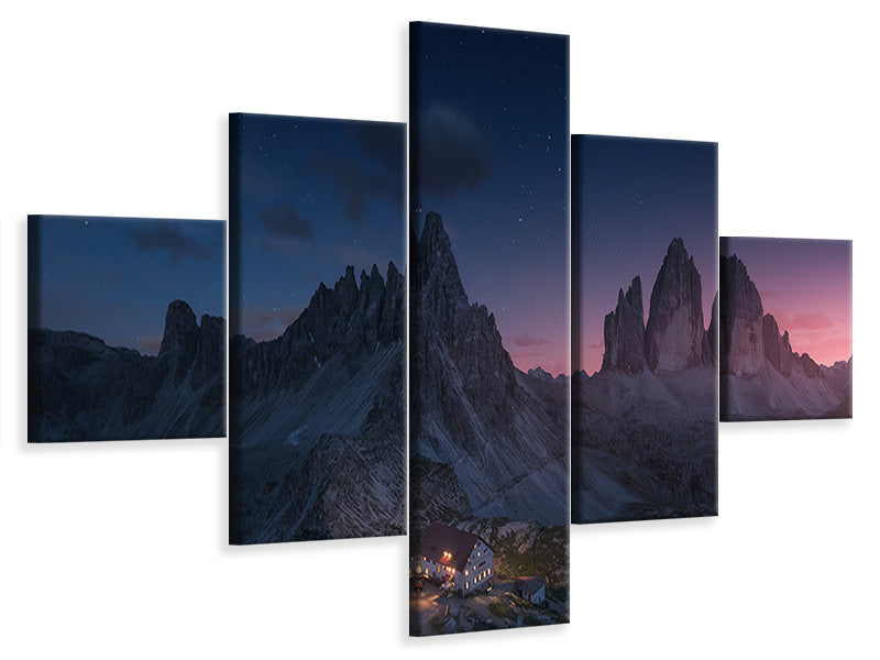 5-piece-canvas-print-drei-zinnen