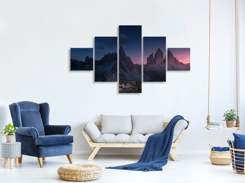 5-piece-canvas-print-drei-zinnen