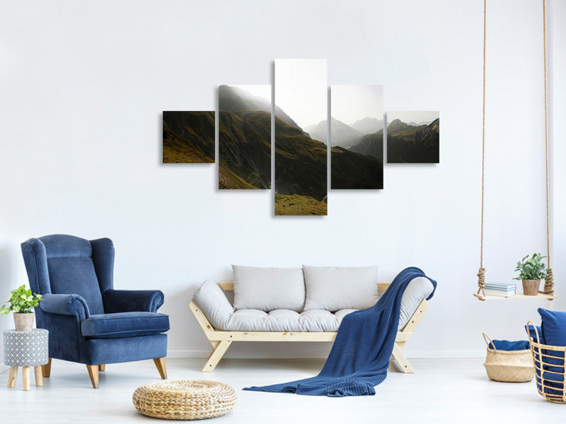 5-piece-canvas-print-nationalpark-schweiz