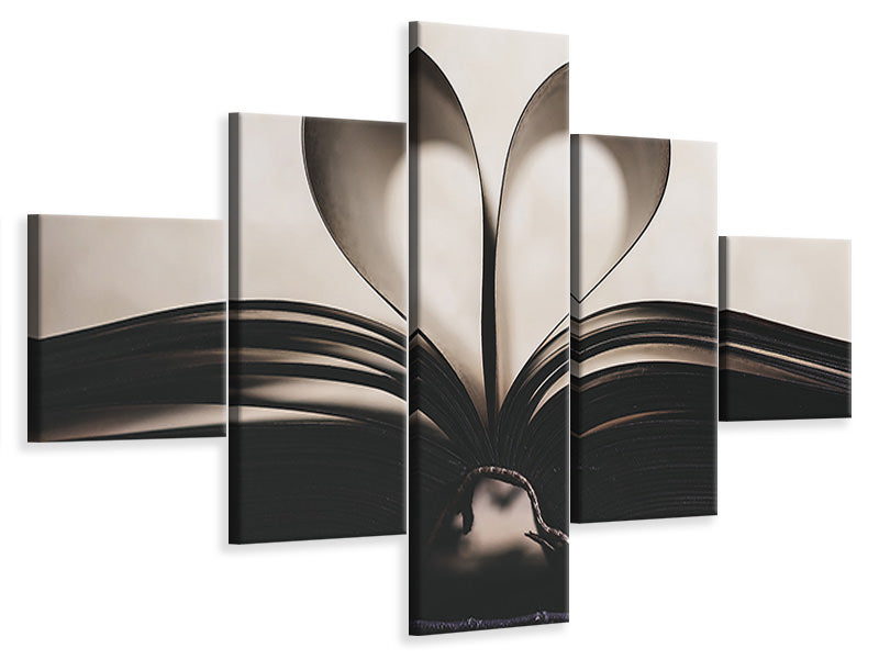 5-piece-canvas-print-retro-paper