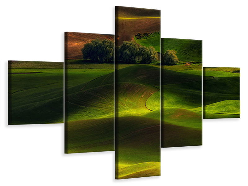 5-piece-canvas-print-spring-in-the-palouse