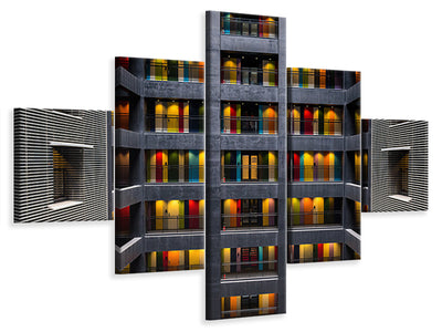 5-piece-canvas-print-the-colored-doors