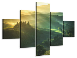 5-piece-canvas-print-tuscany-val-dorcia-sunrise
