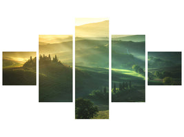5-piece-canvas-print-tuscany-val-dorcia-sunrise