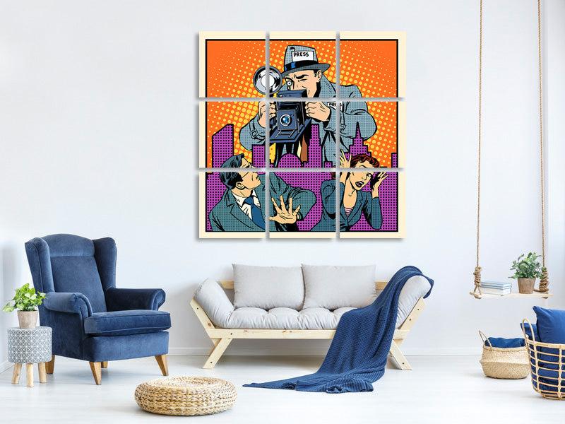 9-piece-canvas-print-pop-art-paparazzi