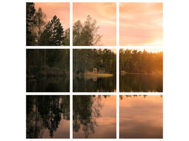 9-piece-canvas-print-the-little-red-house