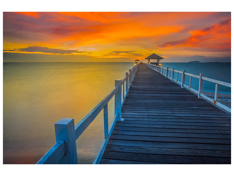 4-piece-canvas-print-a-wooden-bridge-in-the-far-east