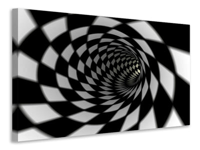 panoramic-3-piece-canvas-print-abstract-tunnel-black-white