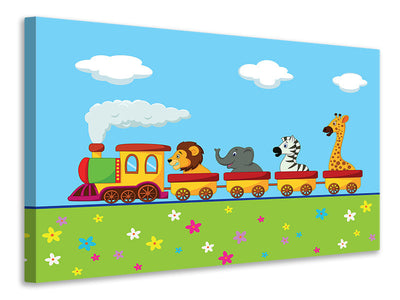 3-piece-canvas-print-animal-train