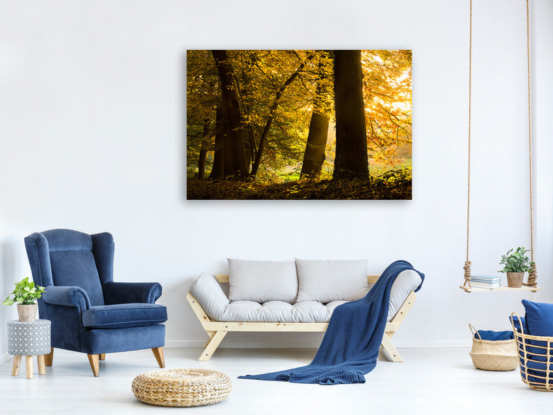 panoramic-3-piece-canvas-print-autumn-leaves