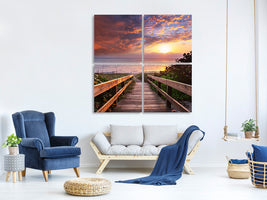4-piece-canvas-print-beautiful-sunset-i