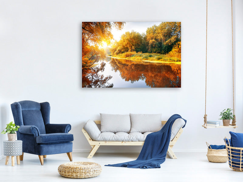 modern-4-piece-canvas-print-forest-reflection-in-water