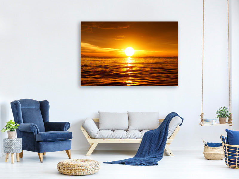 3-piece-canvas-print-glowing-sunset-on-the-water