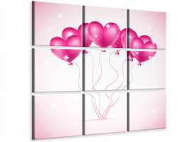 4-piece-canvas-print-heart-balloons