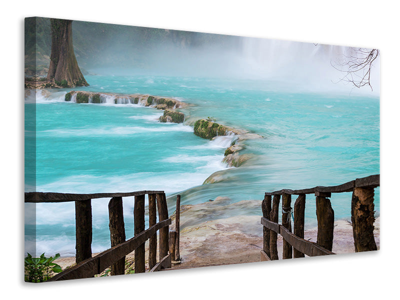 5-piece-canvas-print-house-at-waterfall