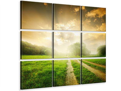 4-piece-canvas-print-mystic-sunset