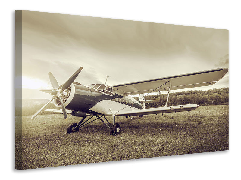 modern-4-piece-canvas-print-nostalgic-aircraft-in-retro-style