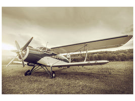 modern-4-piece-canvas-print-nostalgic-aircraft-in-retro-style
