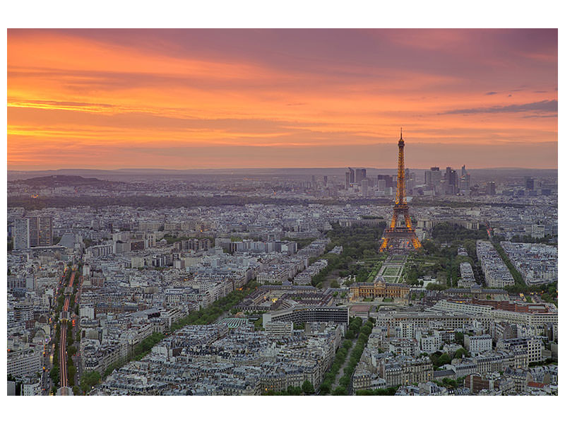 5-piece-canvas-print-paris-skyline-at-sunset