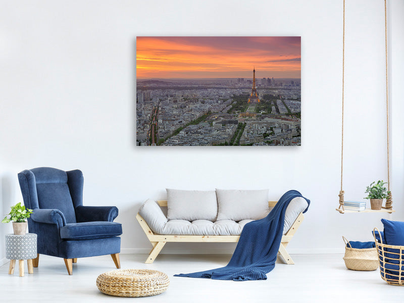 3-piece-canvas-print-paris-skyline-at-sunset