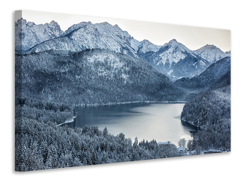 modern-4-piece-canvas-print-photo-wallaper-mountains-in-monochrome