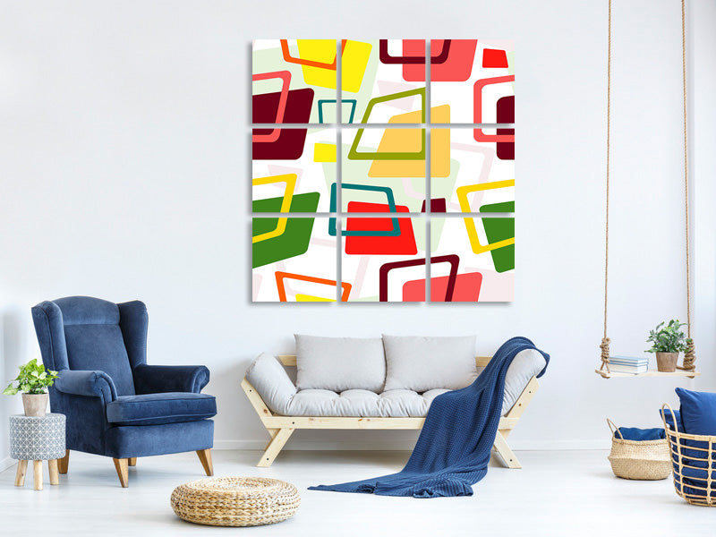 canvas-print-rectangles-in-retro-style