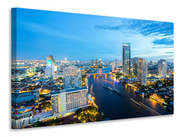 panoramic-3-piece-canvas-print-skyline-bangkok-at-dusk