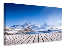 modern-4-piece-canvas-print-sundeck-at-the-swiss-mountain-lake