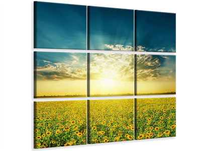 canvas-print-sunflowers-in-the-evening-sun
