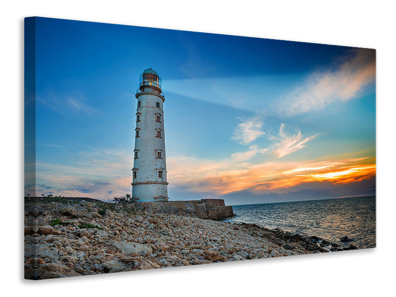 3-piece-canvas-print-sunset-at-the-lighthouse