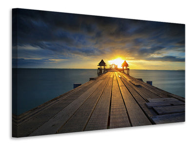 3-piece-canvas-print-sunset-at-the-wooden-bridge