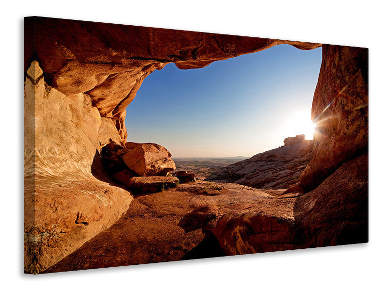panoramic-canvas-print-sunset-in-front-of-the-cave