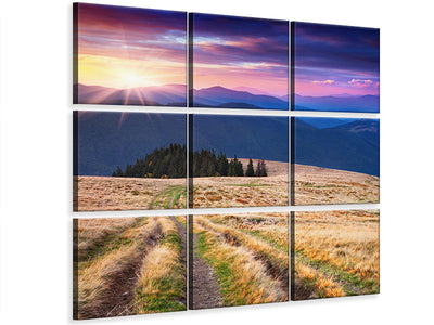 canvas-print-sunset-in-the-mountain-scenery