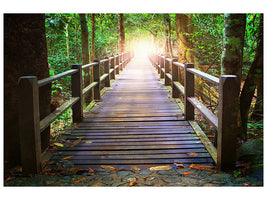 panoramic-3-piece-canvas-print-the-bridge-in-the-forest