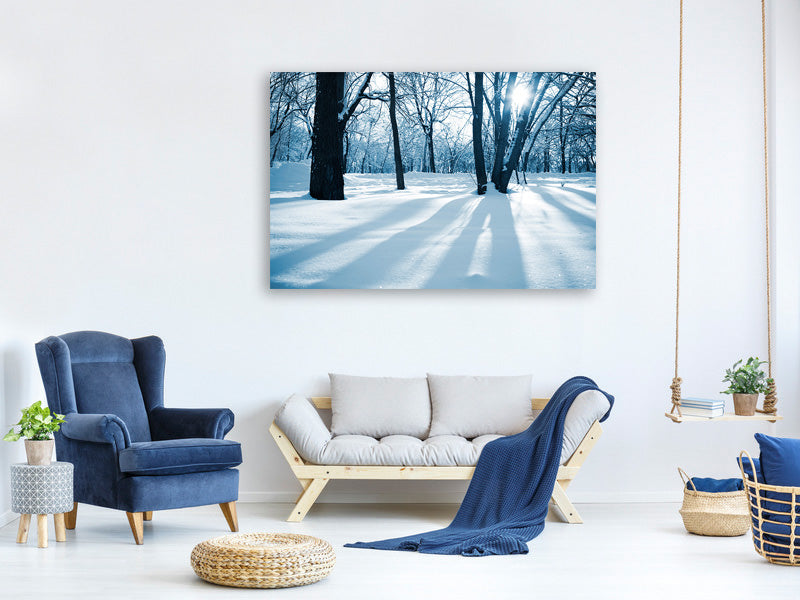 modern-4-piece-canvas-print-the-forest-without-tracks-in-the-snow