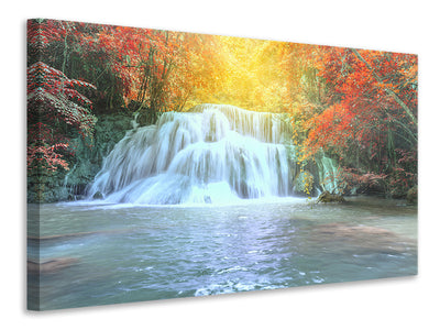 panoramic-canvas-print-waterfall-in-light