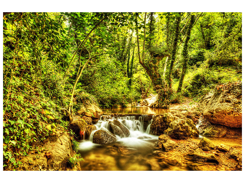 5-piece-canvas-print-waterfall-in-the-forest