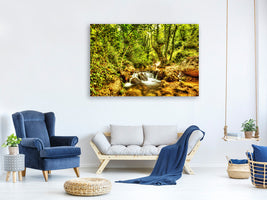 4-piece-canvas-print-waterfall-in-the-forest